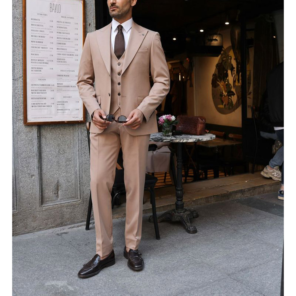 Men'S Grooming Daily - Fashion Peak Lapel Single Breasted Men