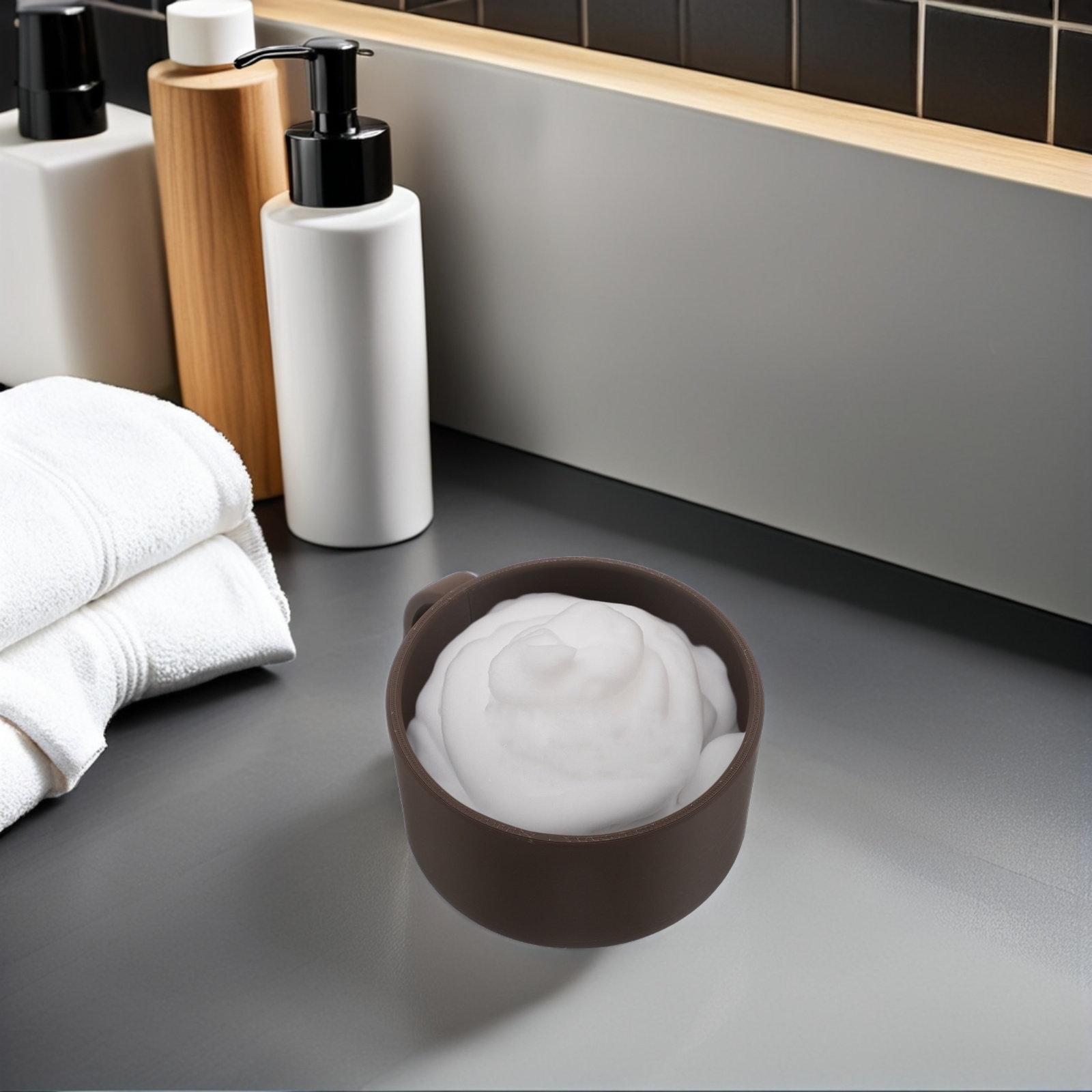 Shaving Bowl for Men Brown Wid - Men'S Grooming Daily recensione e prezzo