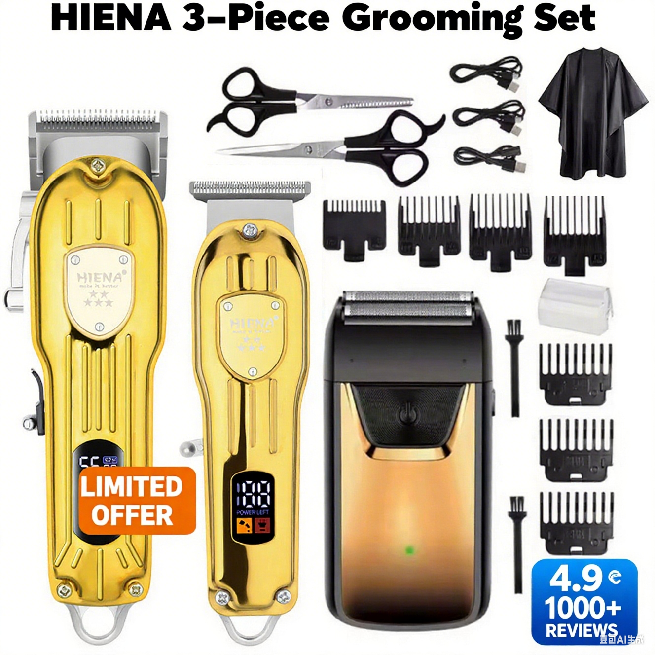 HIENA hair machine 3 in1/1pc H - Grooming Men'S Eyebrows recensione e prezzo